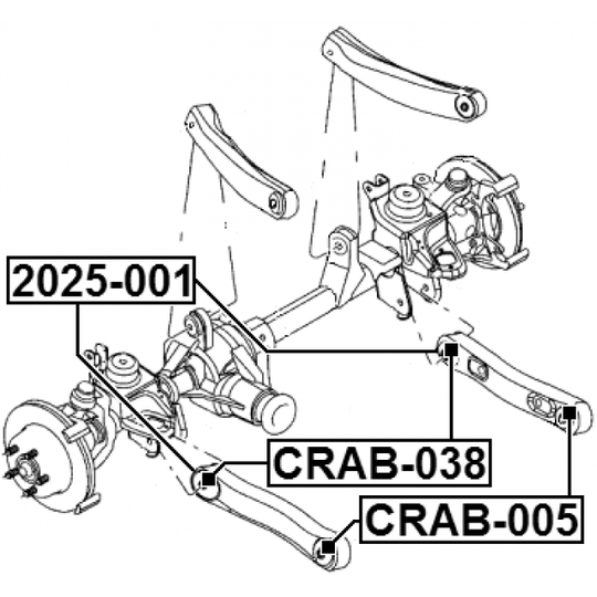CRAB-038 - Control Arm-/Trailing Arm Bush 