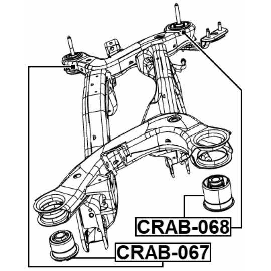 CRAB-068 - Mounting, axle beam 