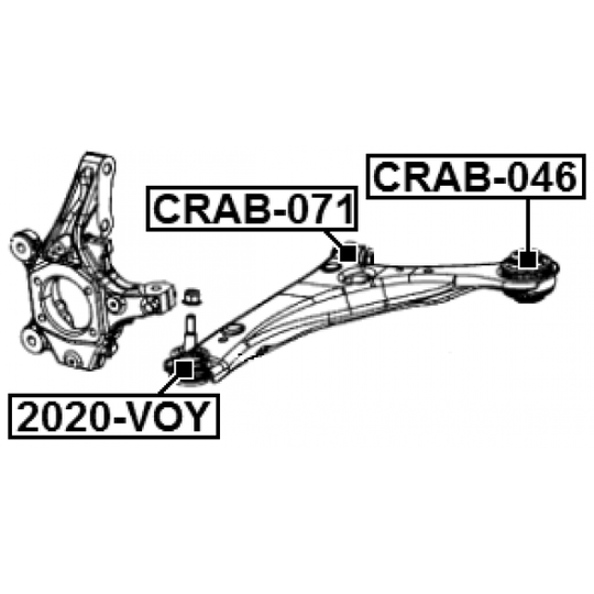 CRAB-071 - Control Arm-/Trailing Arm Bush 
