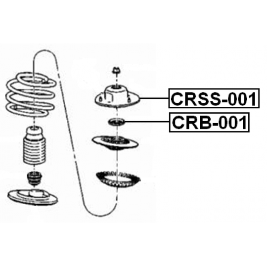 CRB-001 - Anti-Friction Bearing, suspension strut support mounting 