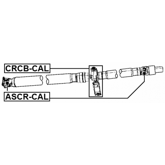 CRCB-CAL - Melllanlager, kardanaxel 