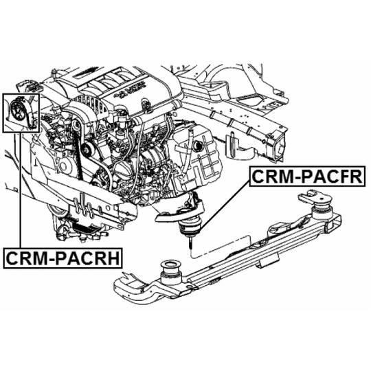 CRM-PACRH - Moottorin tuki 