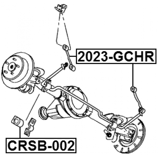 CRSB-002 - Bearing Bush, stabiliser 