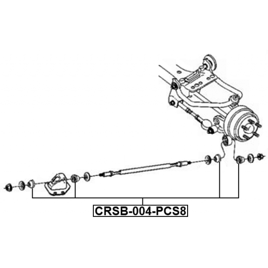 CRSB-004-PCS8 - Control Arm-/Trailing Arm Bush 