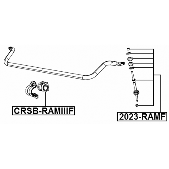 CRSB-RAMIIIF - Bearing Bush, stabiliser 