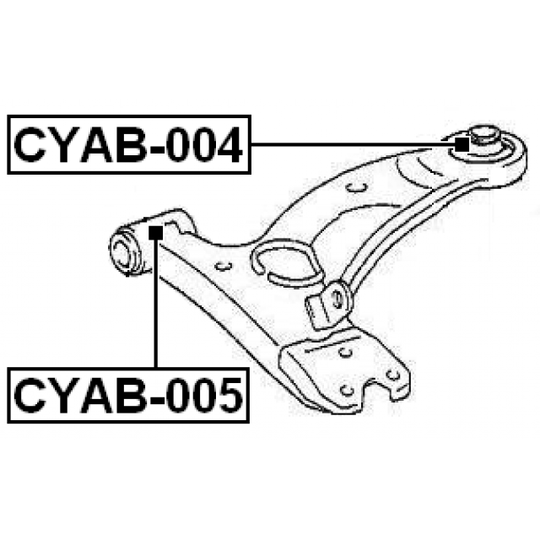 CYAB-005 - Control Arm-/Trailing Arm Bush 