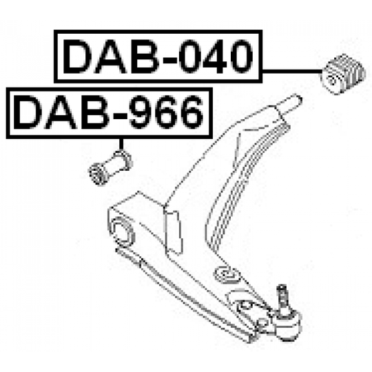 DAB-040 - Control Arm-/Trailing Arm Bush 