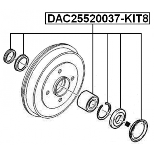 DAC25520037-KIT8 - Pyöränlaakerisarja 