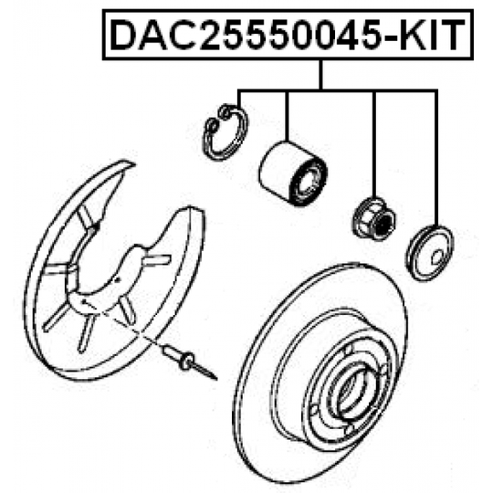 DAC25550045-KIT - Pyöränlaakerisarja 