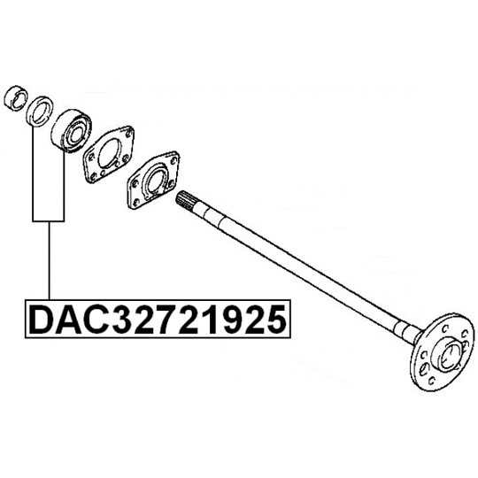 DAC32721925 - Bearing, drive shaft 