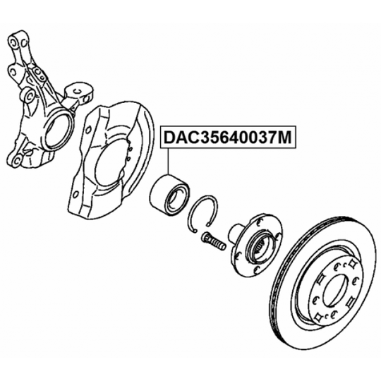 DAC35640037M - Hjullager 