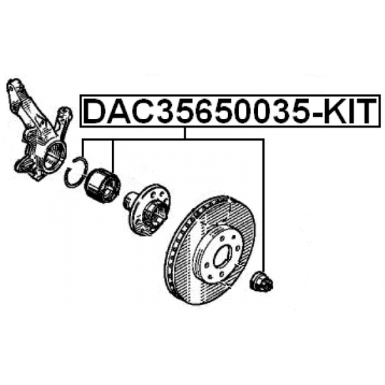 DAC35650035-KIT - Pyöränlaakerisarja 