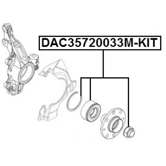 DAC35720033M-KIT - Wheel Bearing Kit 