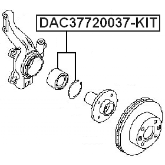 DAC37720037-KIT - Wheel Bearing Kit 