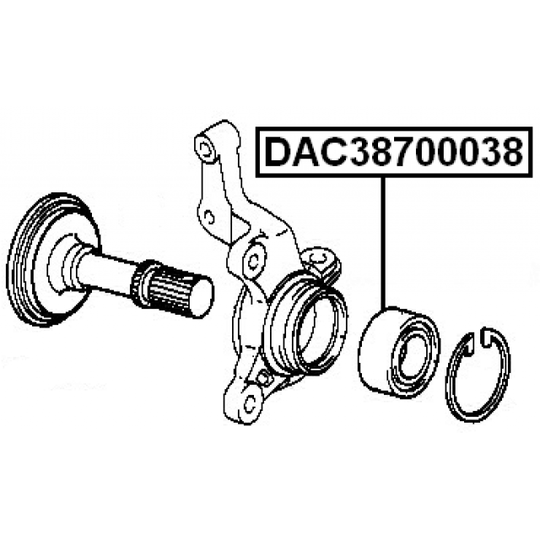 DAC38700038 - Pyöränlaakeri 