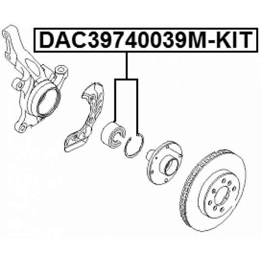 DAC39740039M-KIT - Wheel Bearing Kit 