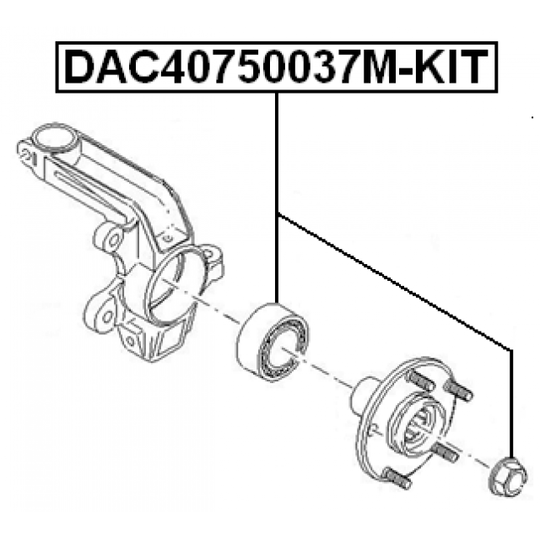 DAC40750037M-KIT - Pyöränlaakeri 