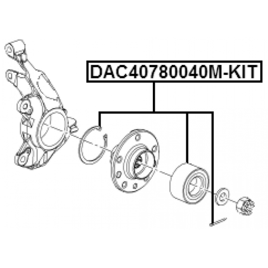 DAC40780040M-KIT - Hjullagerssats 