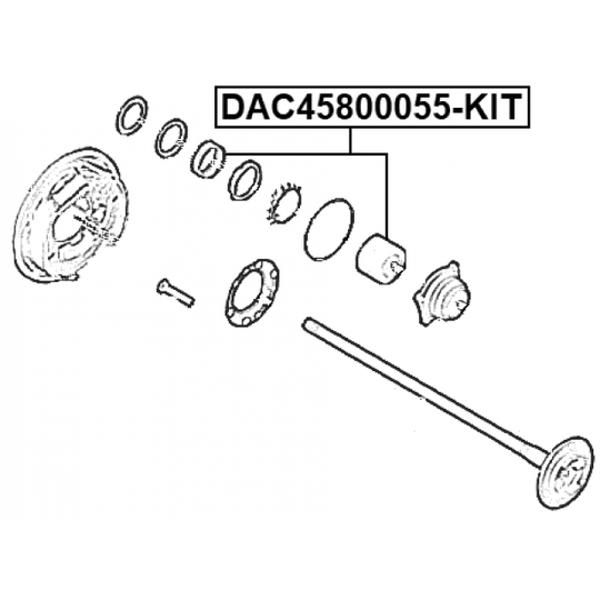 DAC45800055-KIT - Pyöränlaakerisarja 