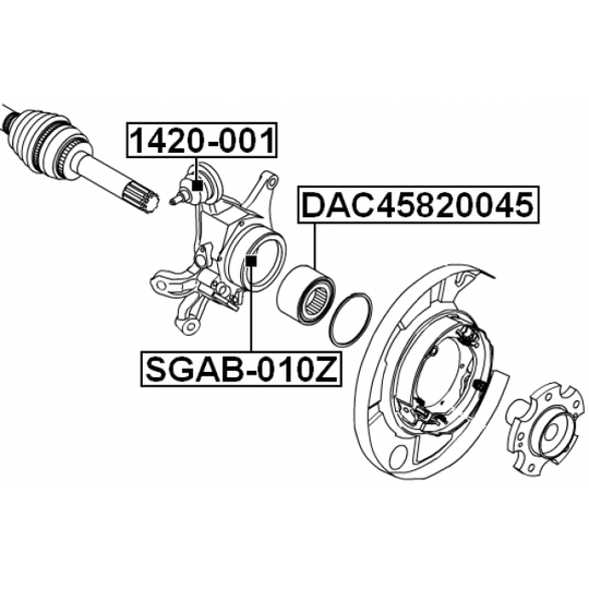 DAC45820045 - Wheel Bearing 