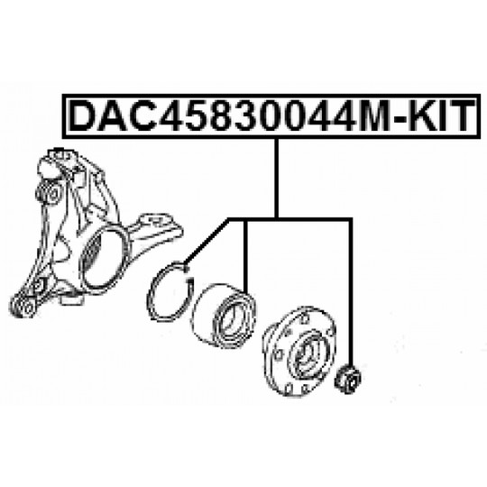 DAC45830044M-KIT - Rattalaagrikomplekt 