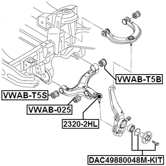 DAC49880048M-KIT - Wheel Bearing Kit 