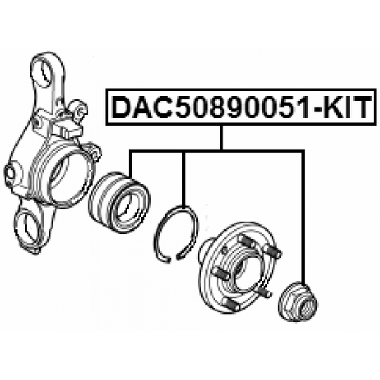 DAC50890051-KIT - Hjullagerssats 