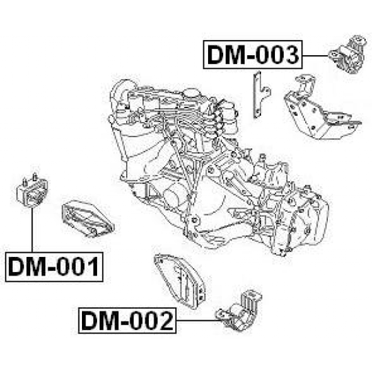 DM-001 - Paigutus, Mootor 