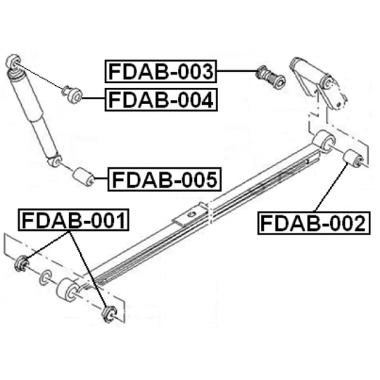 FDAB-004 - Stötdämparbussning 