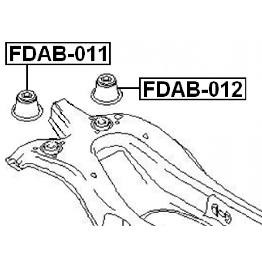 FDAB-012 - Mounting, axle beam 