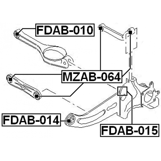 FDAB-015 - Control Arm-/Trailing Arm Bush 