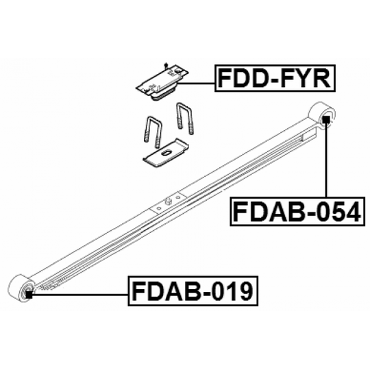 FDAB-019 - Bussning, bladfjäder 