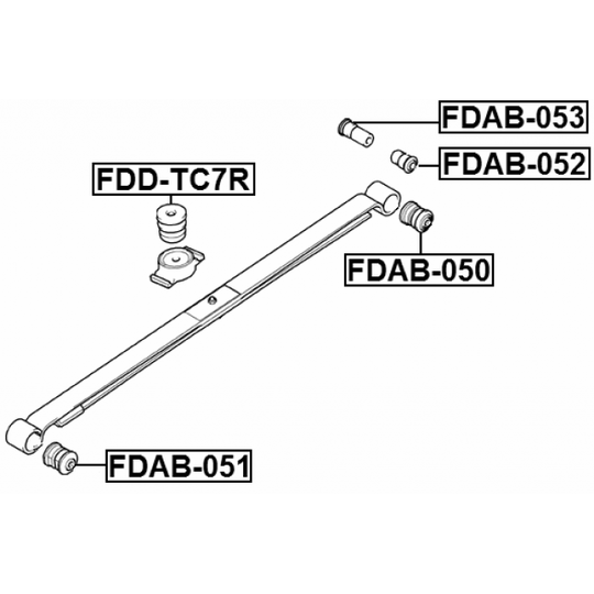 FDAB-050 - Control Arm-/Trailing Arm Bush 