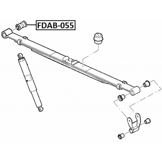 FDAB-055 - Bush, leaf spring 