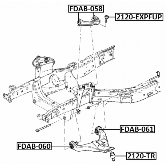 FDAB-058 - Control Arm-/Trailing Arm Bush 