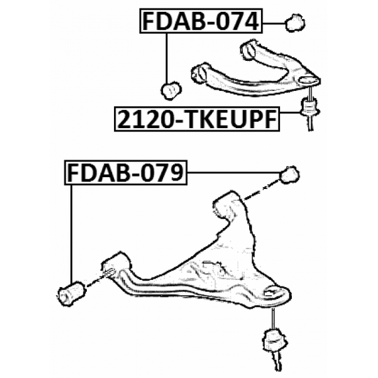 FDAB-074 - Control Arm-/Trailing Arm Bush 