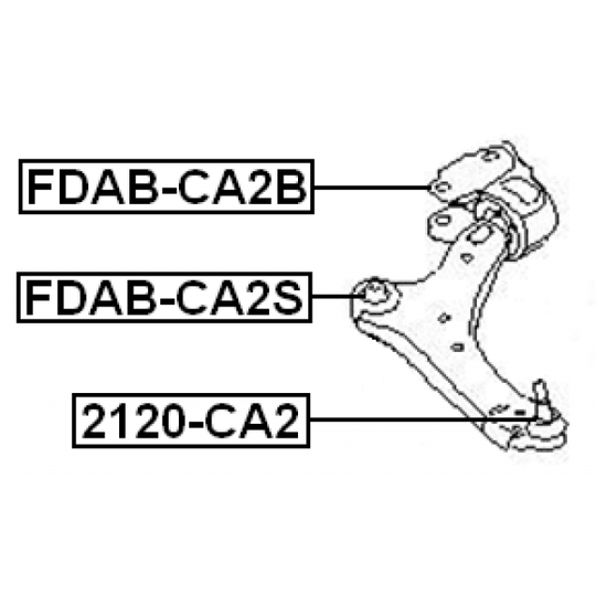 FDAB-CA2S - Control Arm-/Trailing Arm Bush 