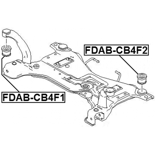 FDAB-CB4F2 - Mounting, axle beam 