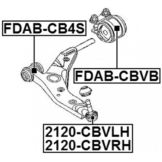 FDAB-CBVB - Control Arm-/Trailing Arm Bush 