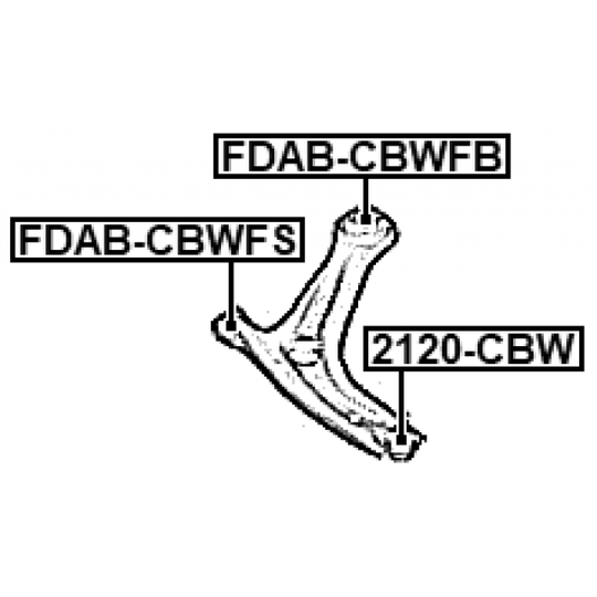 FDAB-CBWFS - Control Arm-/Trailing Arm Bush 