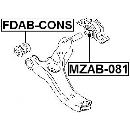 FDAB-CONS - Control Arm-/Trailing Arm Bush 