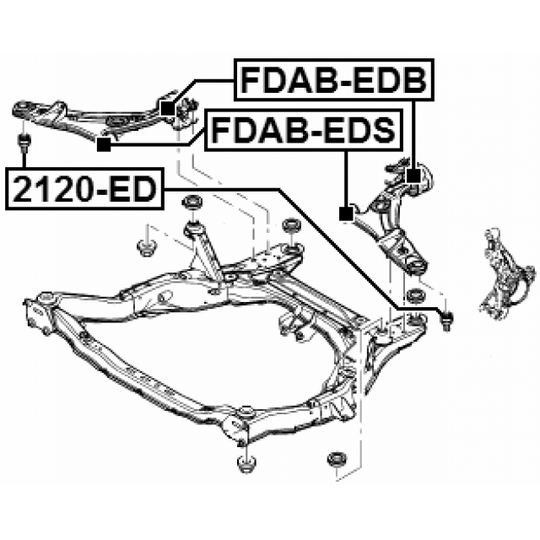 FDAB-EDB - Control Arm-/Trailing Arm Bush 