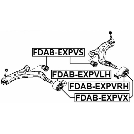 FDAB-EXPVRH - Control Arm-/Trailing Arm Bush 