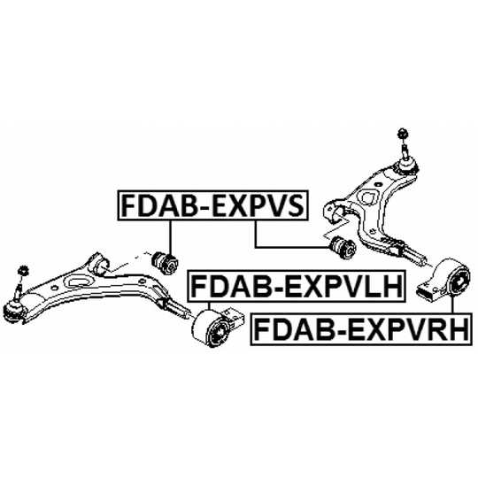 FDAB-EXPVS - Control Arm-/Trailing Arm Bush 