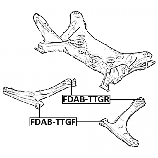 FDAB-TTGR - Control Arm-/Trailing Arm Bush 