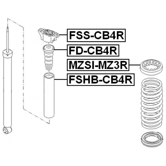 FD-CB4R - Rubber Buffer, suspension 