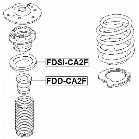 FDD-CA2F - Rubber Buffer, suspension 