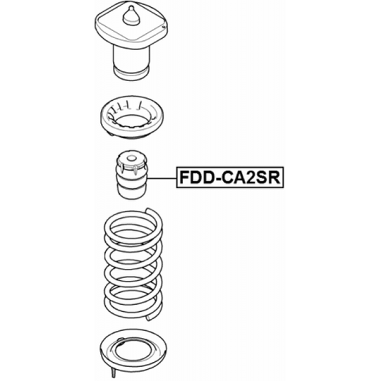 FDD-CA2SR - Gummibuffert, fjädring 