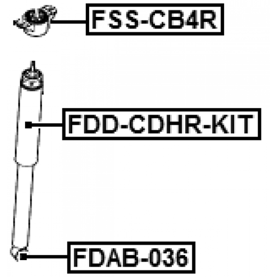 FDD-CDHR-KIT - Suojus/palje, iskunvaimentaja 
