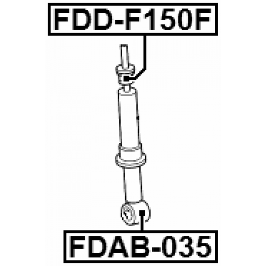 FDD-F150F - Gummibuffert, fjädring 